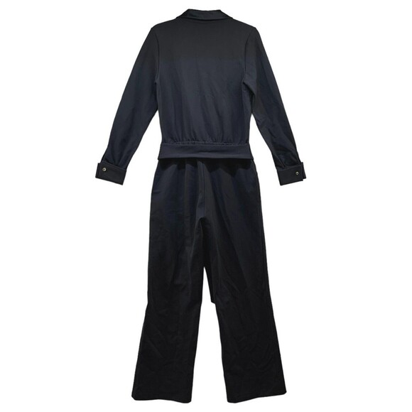 Soft Surroundings Simply Elegant Ponte Knit Wide Leg Jumpsuit Womens XS Tie Lux - Picture 2 of 16